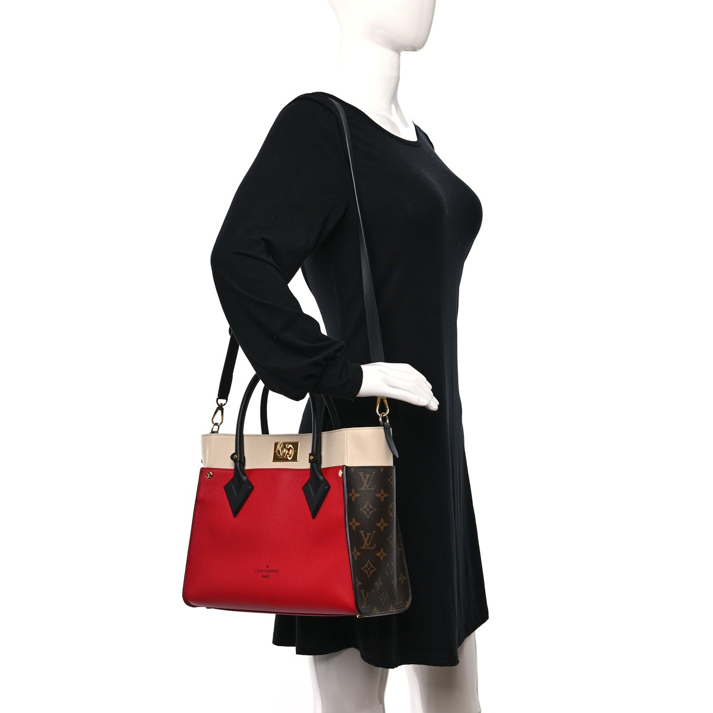 Calfskin Monogram On My Side Pirate Red