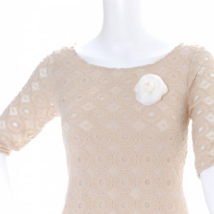 Chanel Satin Camellia Pin Brooch White 2 of 4