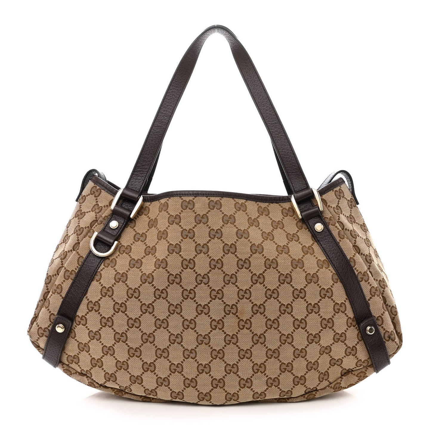 Monogram Medium Abbey Shoulder Bag Dark Brown