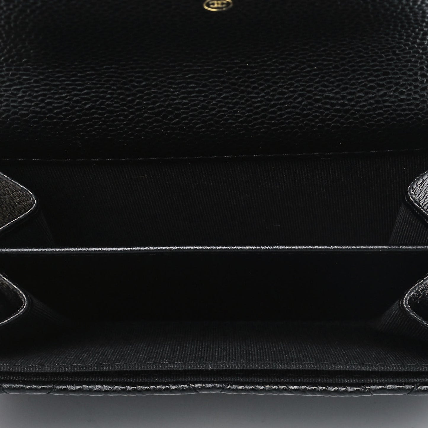 Caviar Quilted Miss Coco Clutch With Chain Black
