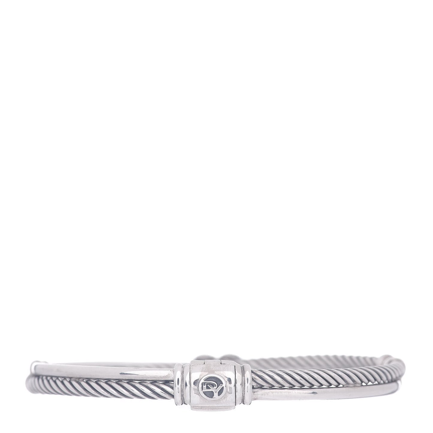 Sterling Silver Diamond 3mm Crossover X Bracelet