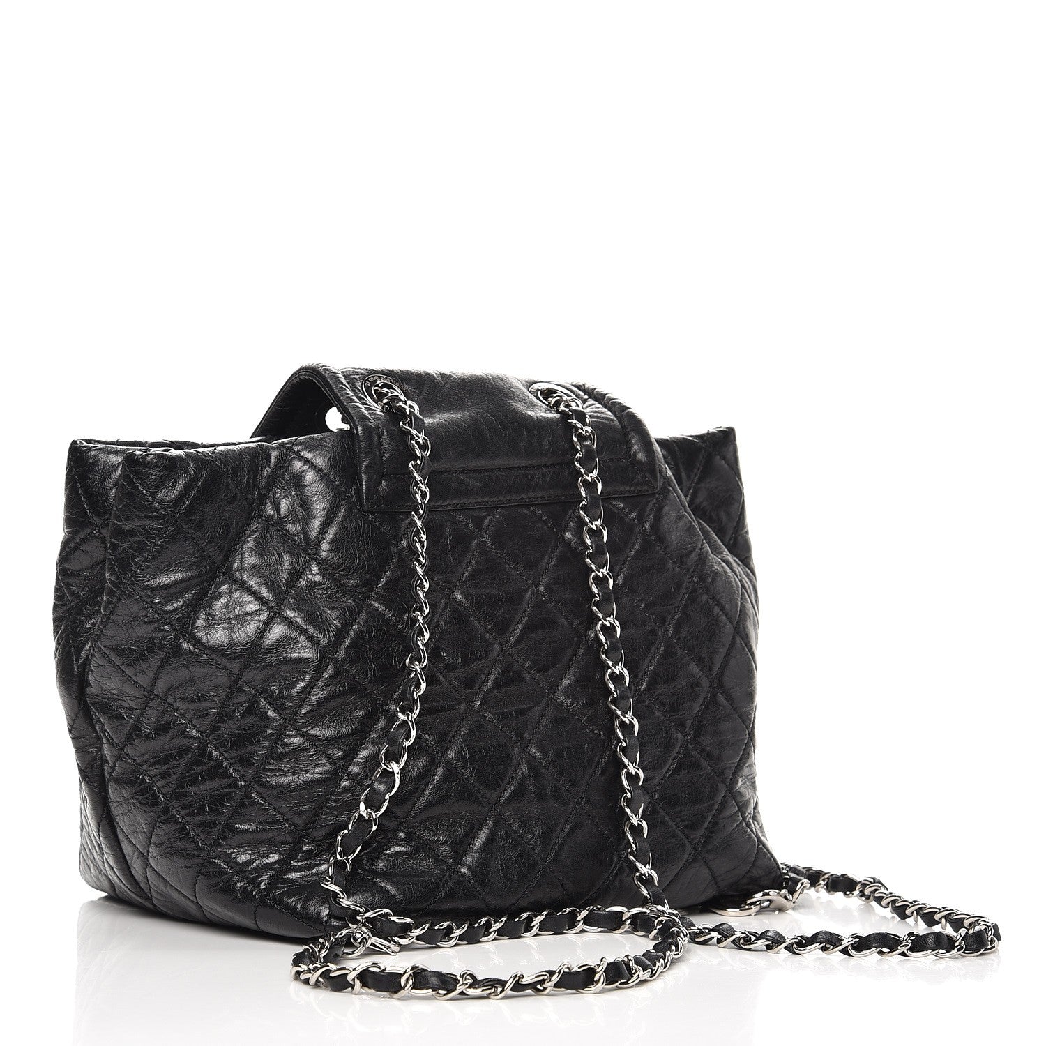 Chanel Glazed Calfskin Quilted Beijing Backpack Black 3 of 10