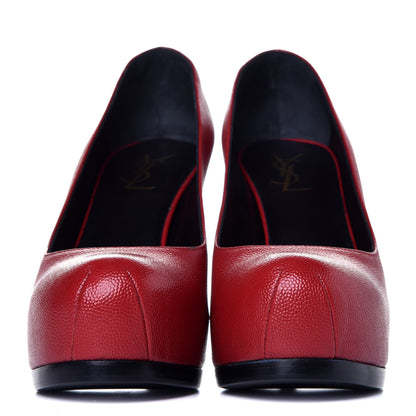 Saint Laurent Vernigolf Tribtoo Platform 80 Pumps 38 Rouge Orient 2 of 9