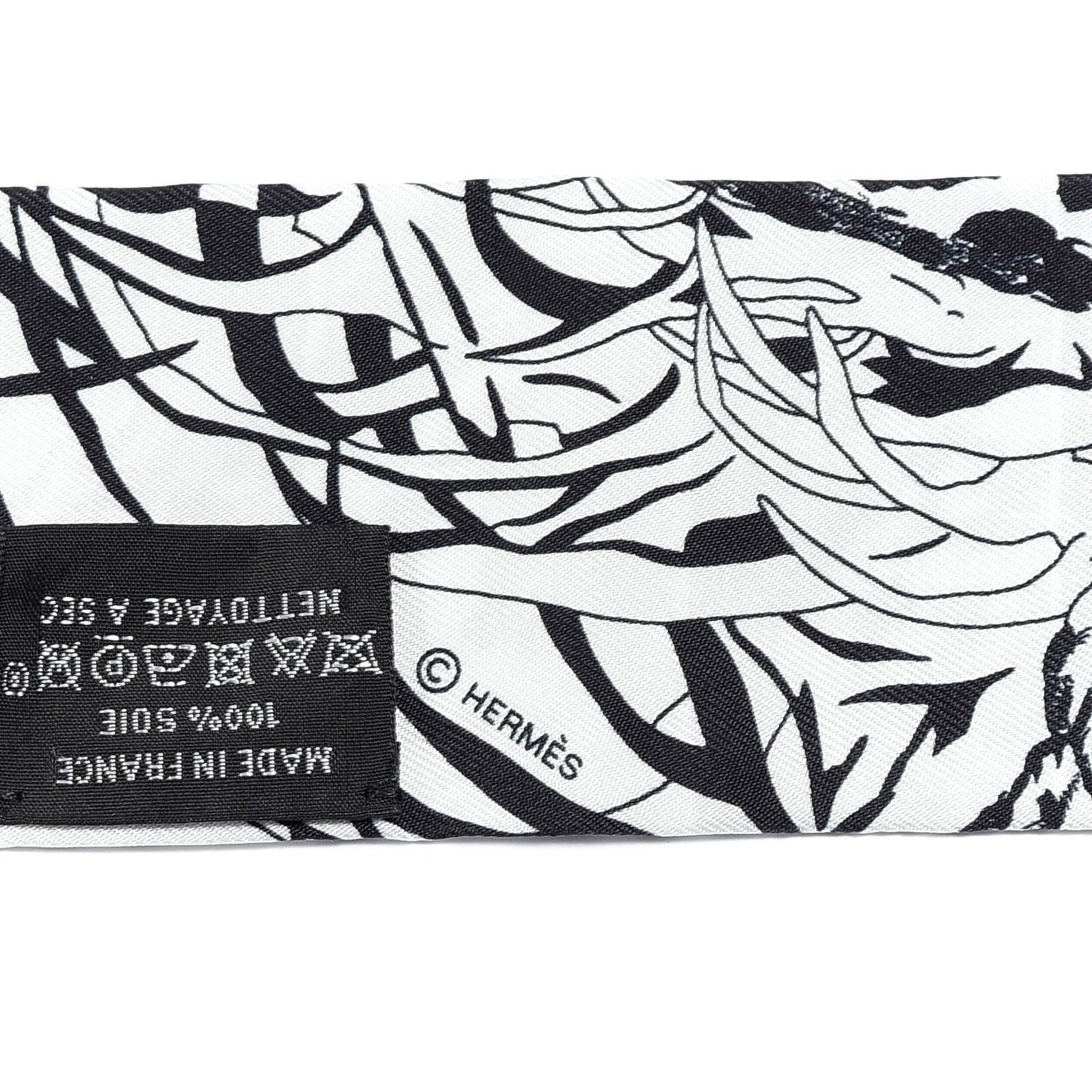 Silk Jungle Love Rainbow Twilly Gris Black White