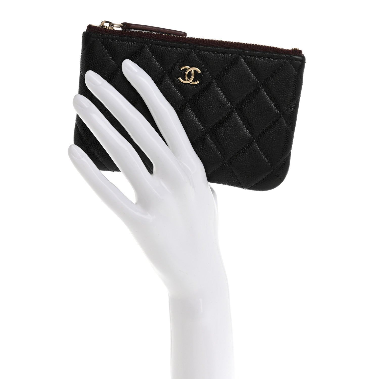 Chanel Caviar Quilted Small Cosmetic Case Black 2 of 12