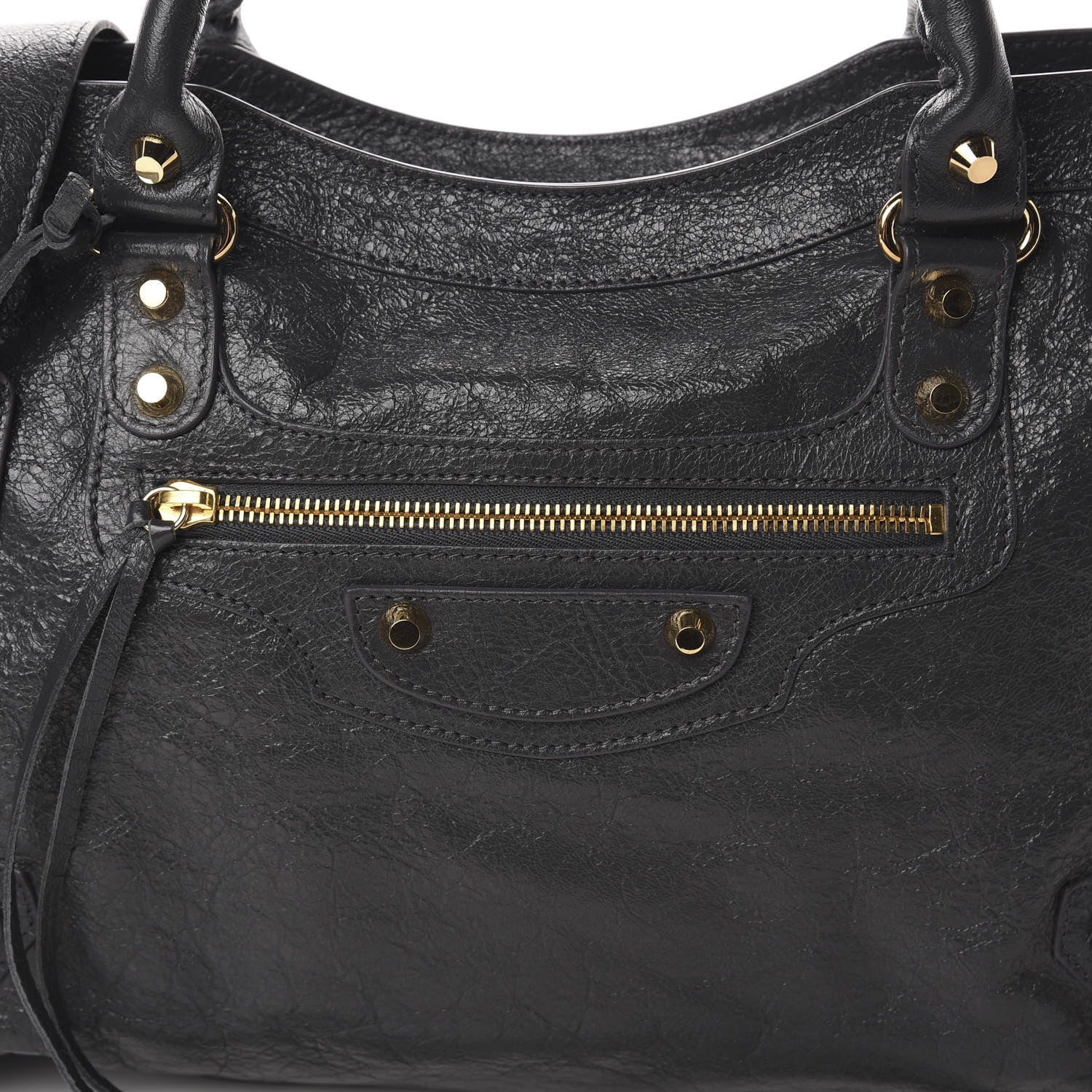 Balenciaga Agneau Classic Gold Hardware City Gris Fossile Anthracite 8 of 10