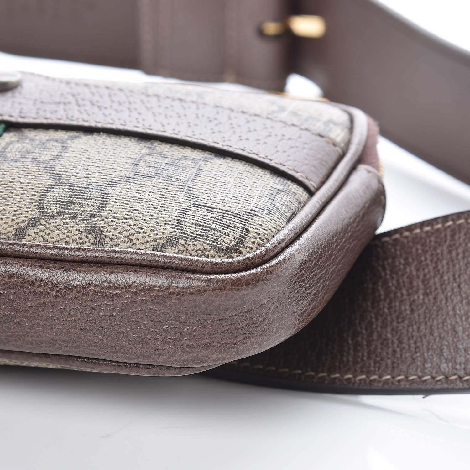 Gucci GG Supreme Monogram Ophidia Belted iPhone Case 95 38 Dark Brown 10 of 11