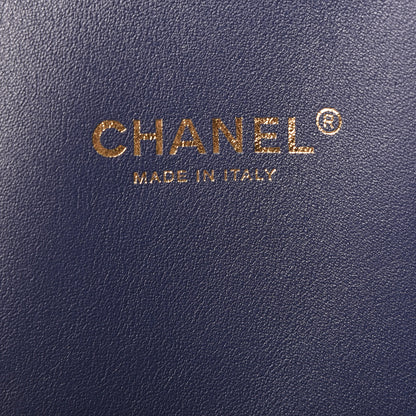 Chanel Calfskin Stitched Large Shopping Bag Navy Blue 8 of 10