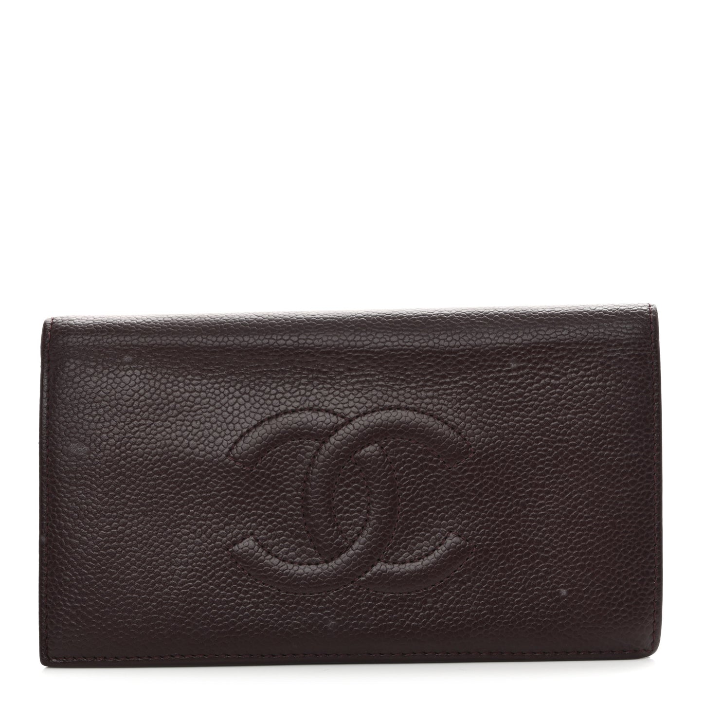Caviar Timeless CC Yen Wallet Burgundy