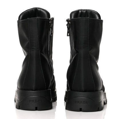 Prada Nylon Gabardine Captoe 30mm Combat Boots 37.5 Black 5 of 8