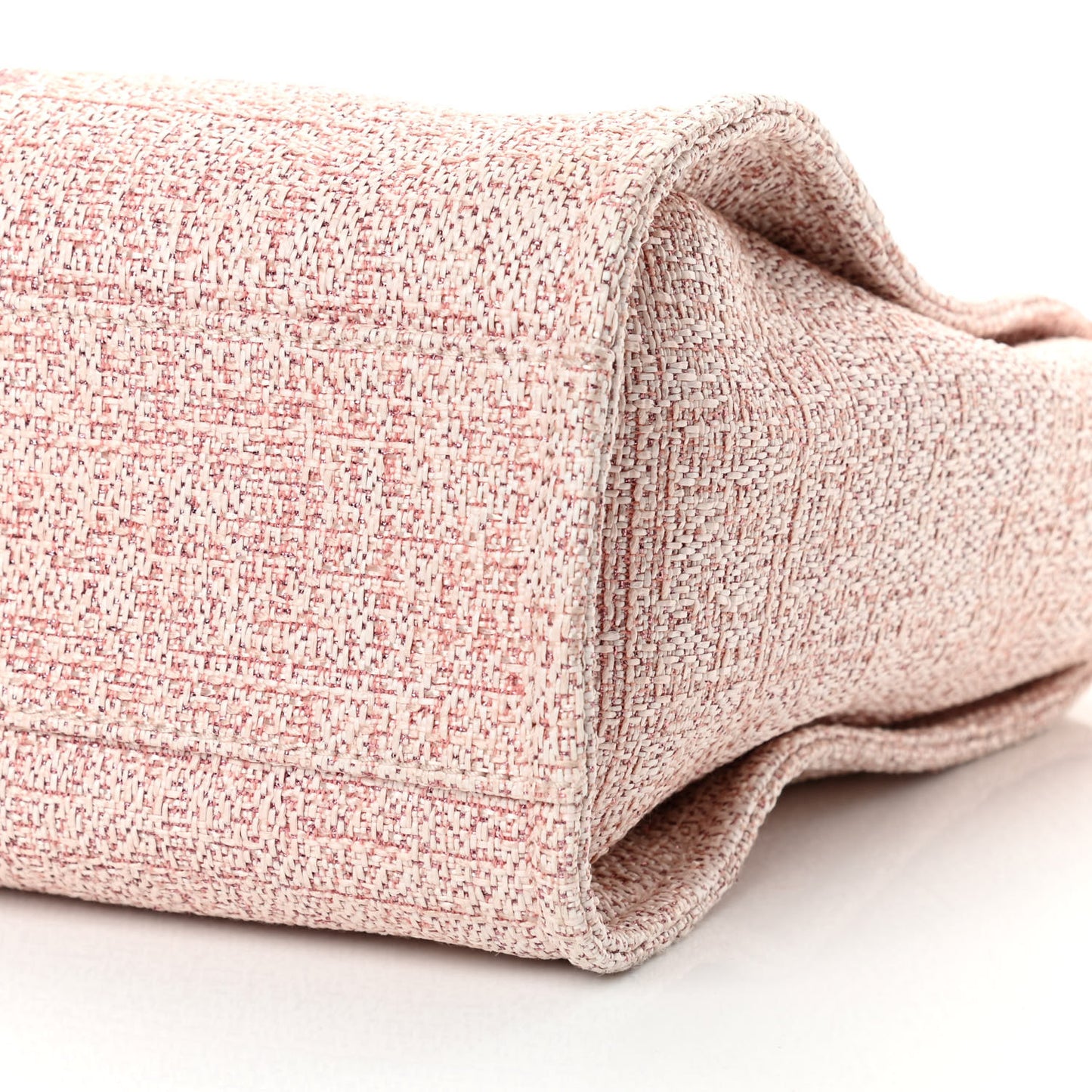 Lurex Boucle Small Deauville Tote Pink
