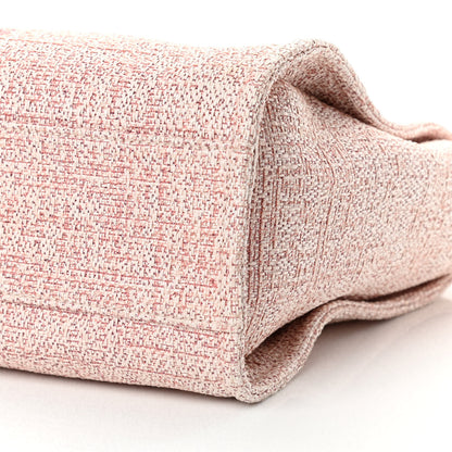 Chanel Lurex Boucle Small Deauville Tote Pink 10 of 12