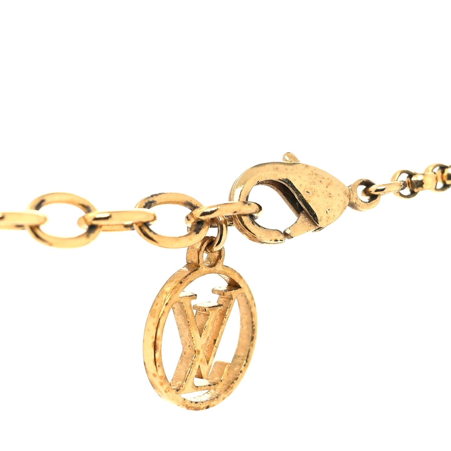 LOUIS VUITTON Metal Crystal Louise By Night Necklace