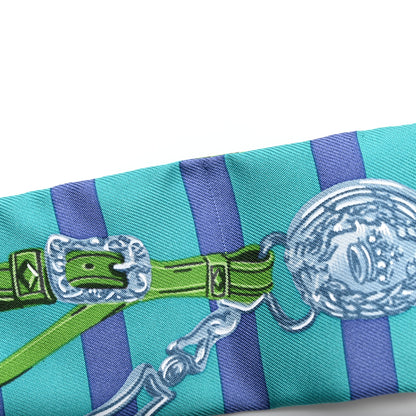 Hermes Silk Brides de Gala Bayaderes Twilly Turquoise Indigo Vert 4 of 4