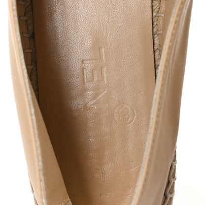 Chanel Lambskin CC Espadrilles 40 Beige Black 9 of 10