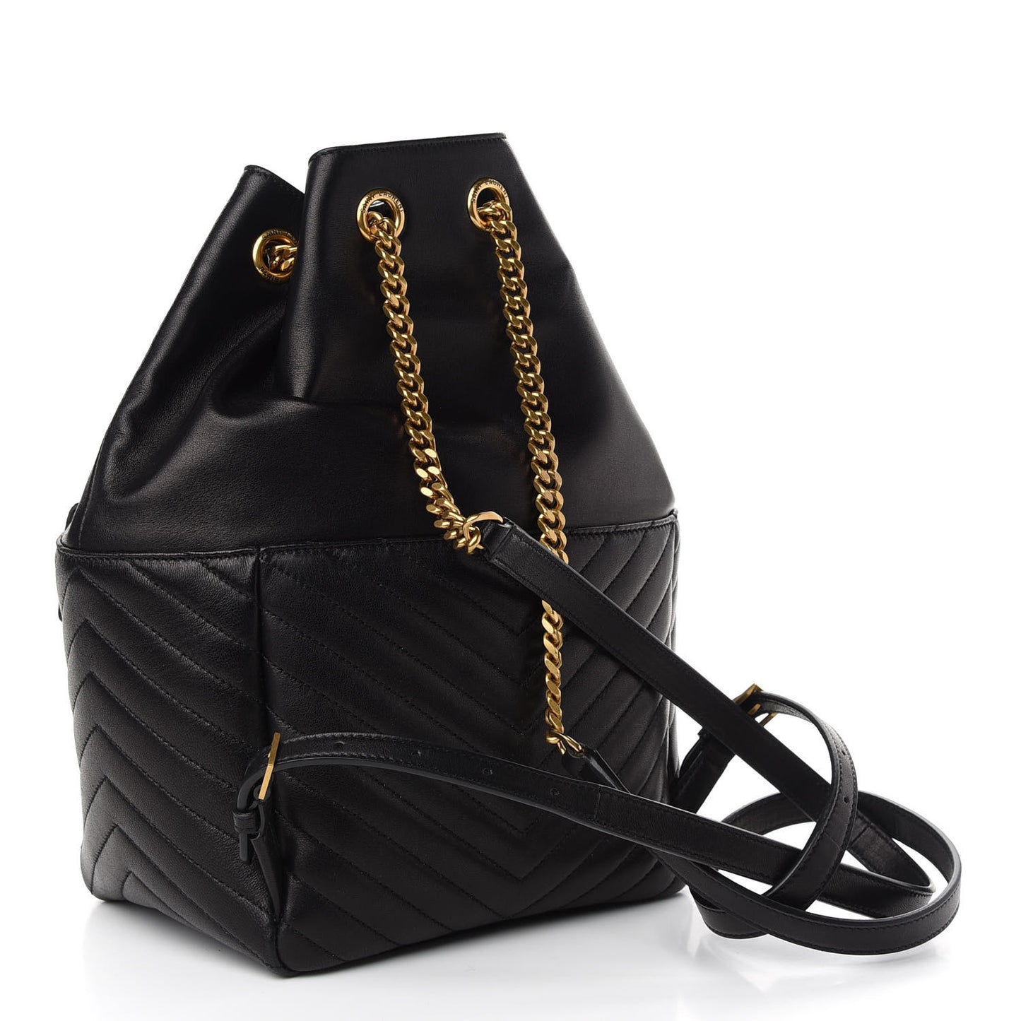 Lambskin Matelasse Monogram Joe Backpack Black