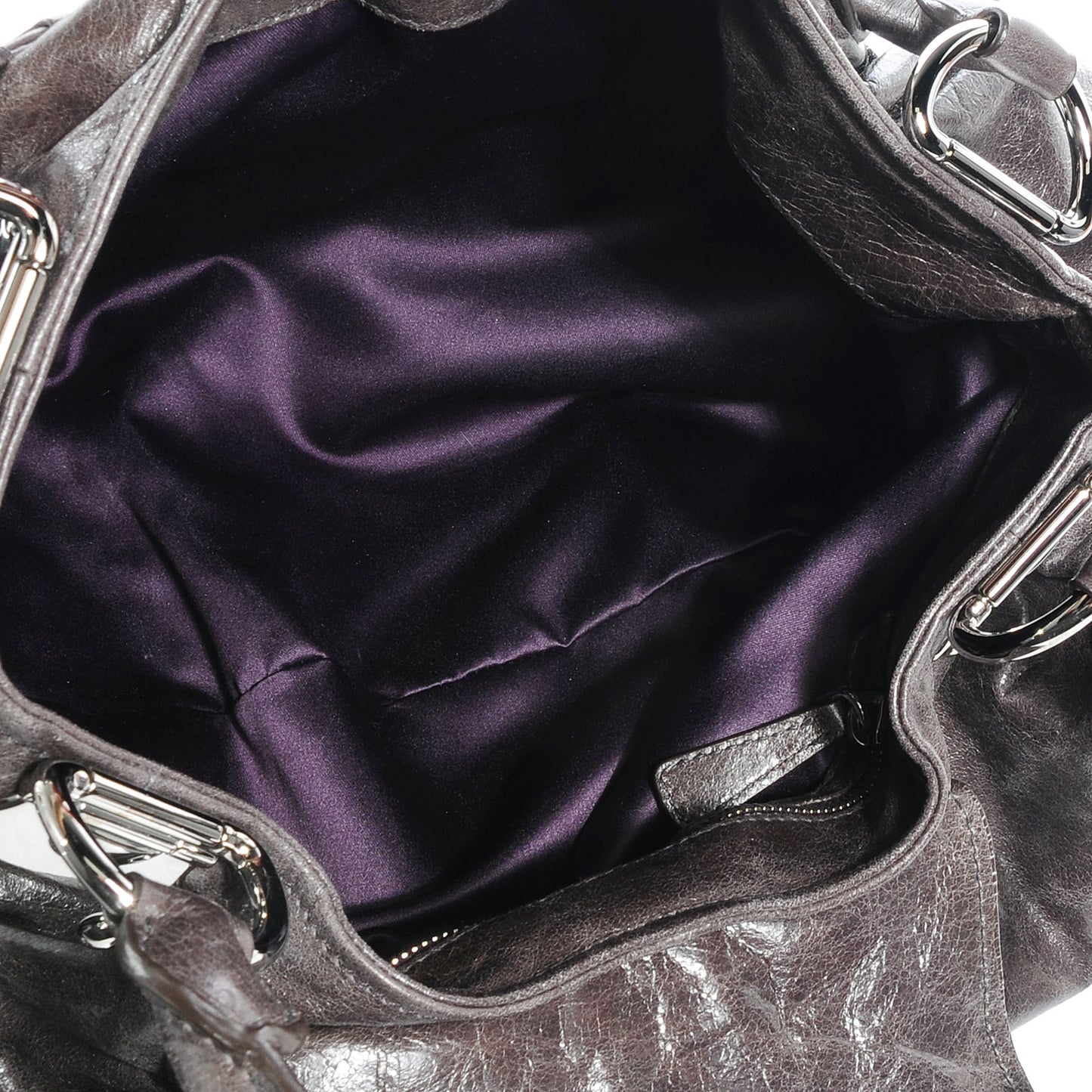 Vitello Lux Cinched Hobo Graphite