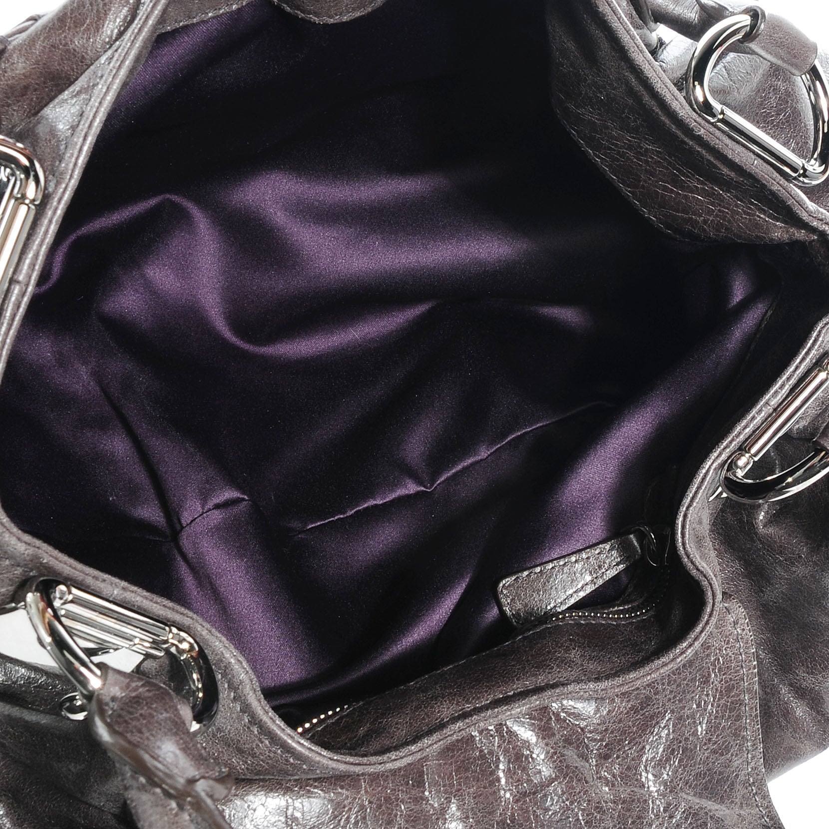 Miu Miu Vitello Lux Cinched Hobo Graphite 5 of 9