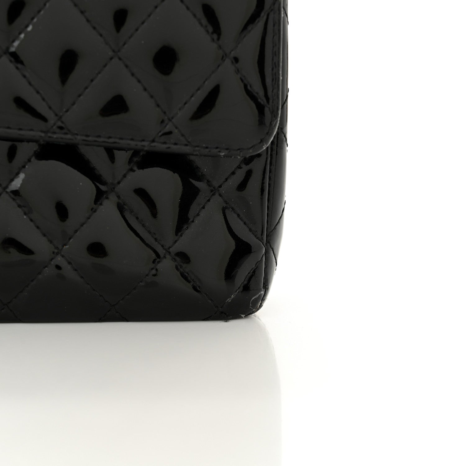 Chanel Patent Quilted Medium Double Flap Black 14 of 14