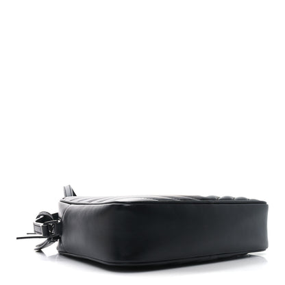 Saint Laurent Calfskin Matelasse Monogram Monochrome Lou Camera Bag Black 4 of 10
