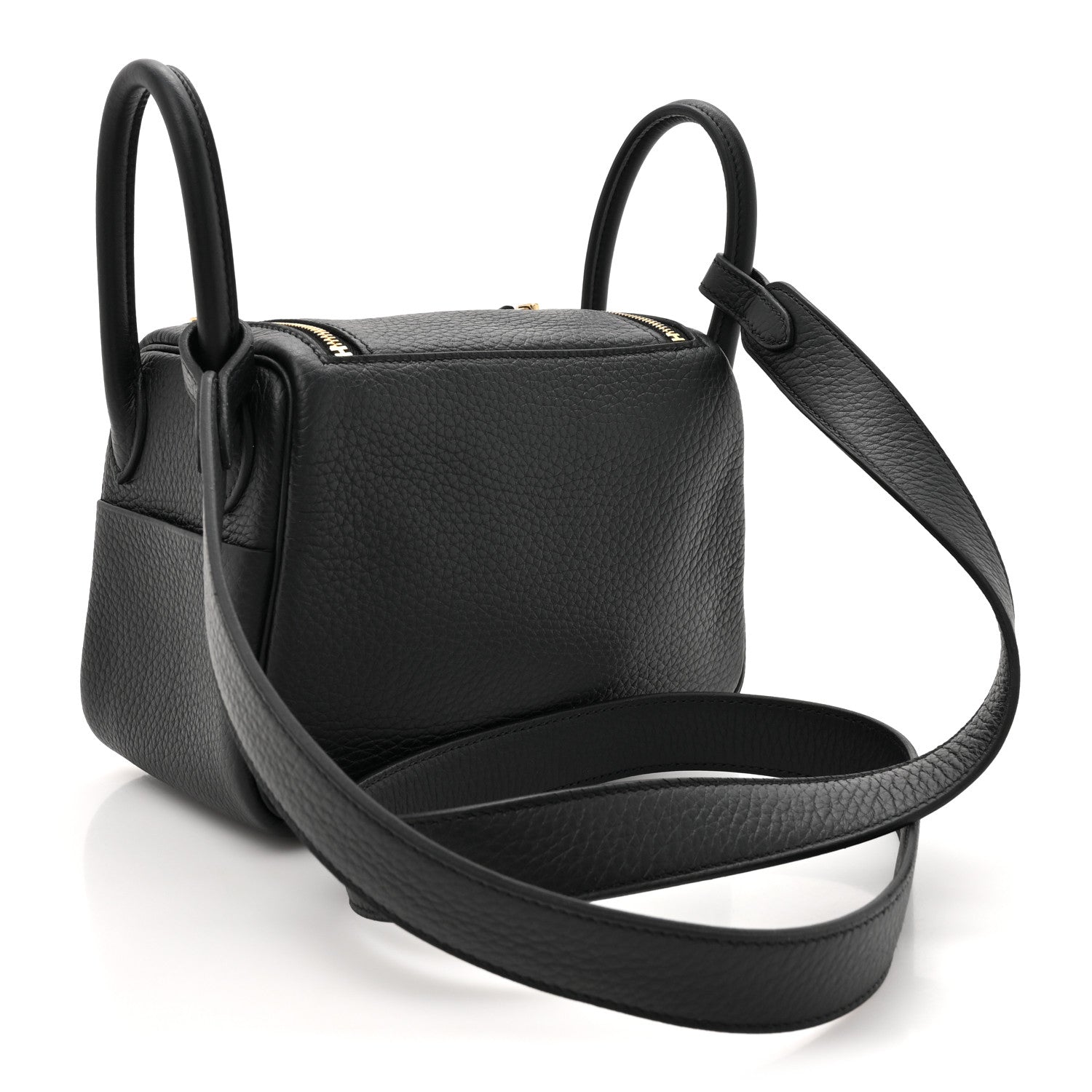 Hermes Taurillon Clemence Mini Lindy 20 Black 3 of 11