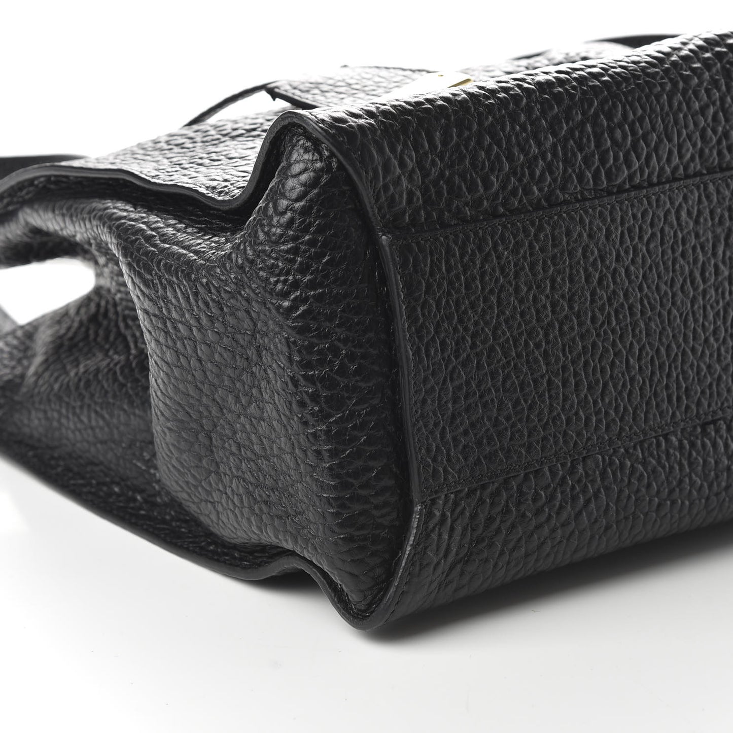 Signature Grain Medium Woodbury Tote Black