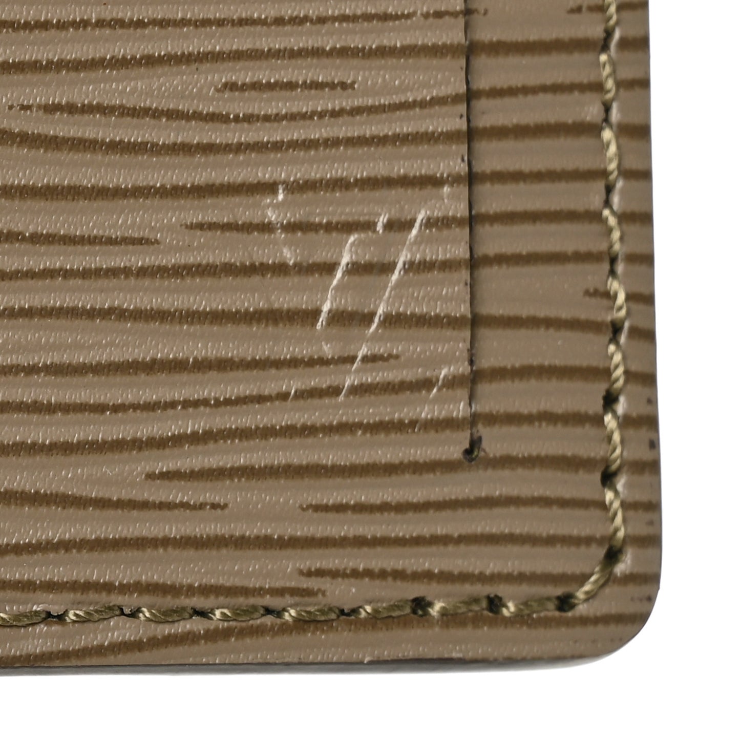 Monogram Epi Luggage Tag Brown Grey
