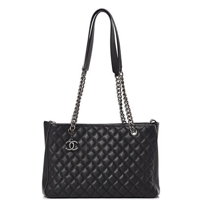 Chanel Caviar Quilted City Shopping Tote Black 1 of 10