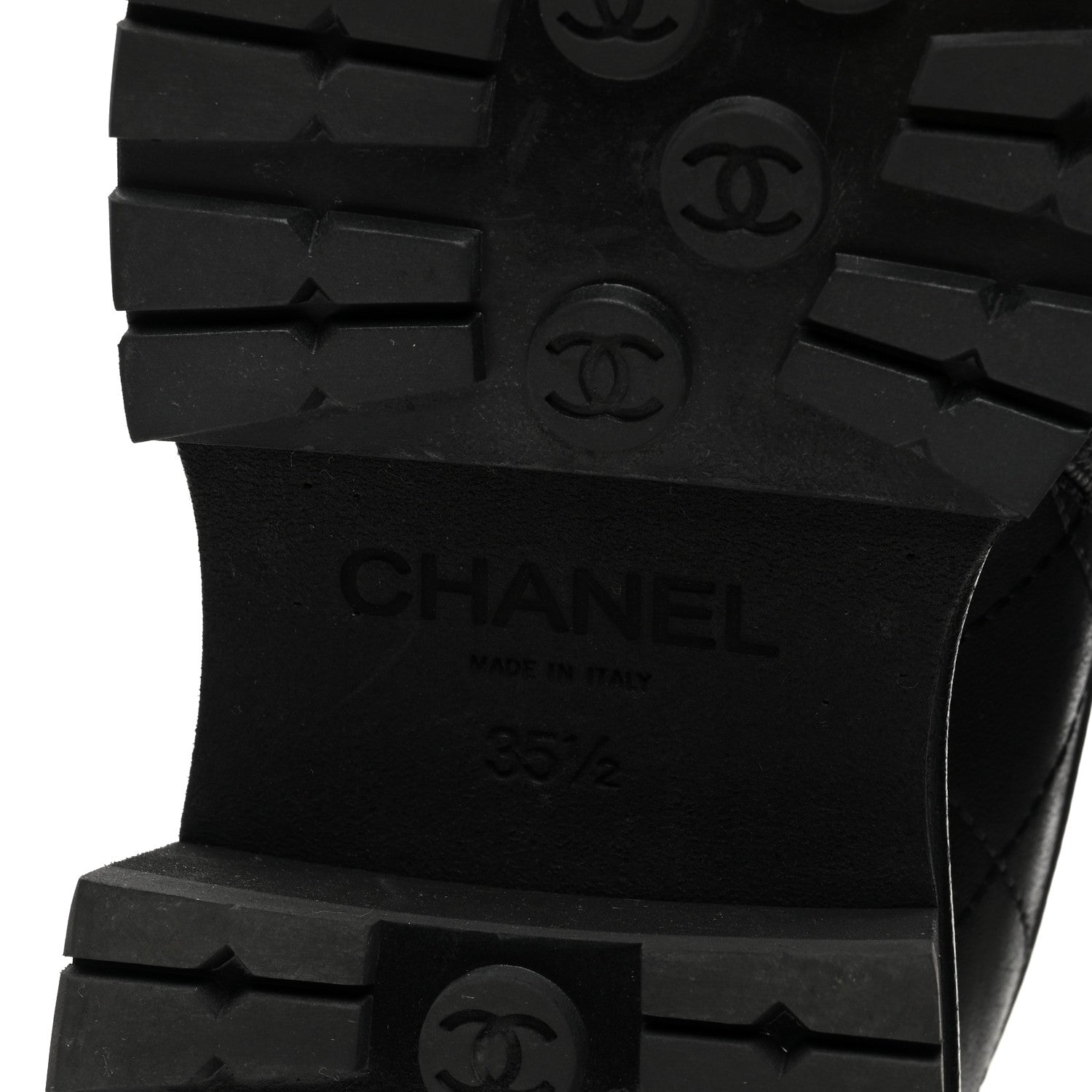 Chanel Calfskin Patent Cap Toe Quilted Short Boots 35.5 Black 6 of 9