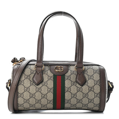 Gucci GG Supreme Monogram Web Small Ophidia Boston Bag Beige New Acero 1 of 9