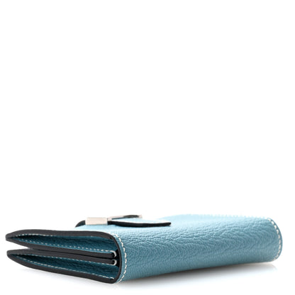Hermes Chevre Mysore Bearn Card Holder Wallet New Bleu Jean 4 of 13