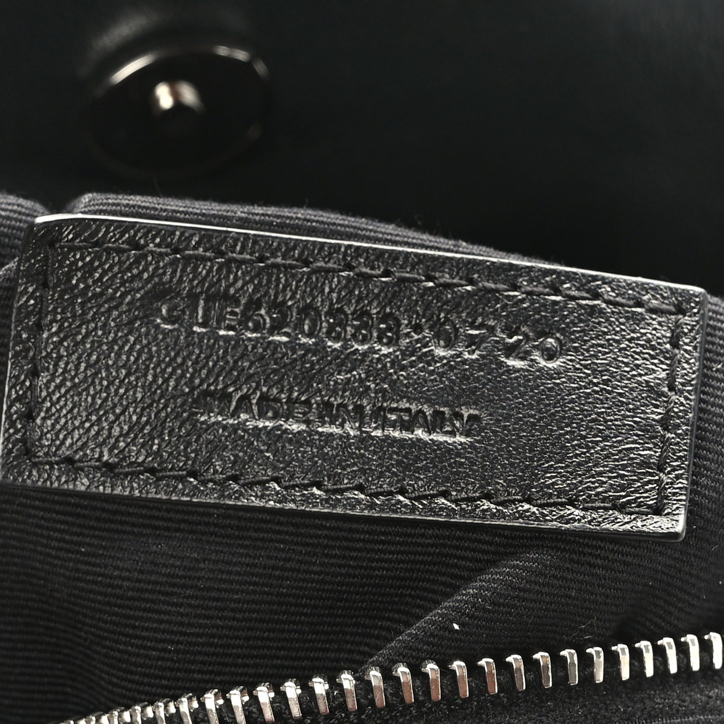 Lambskin Quilted Toy Loulou Puffer Monogram Chain Satchel Black