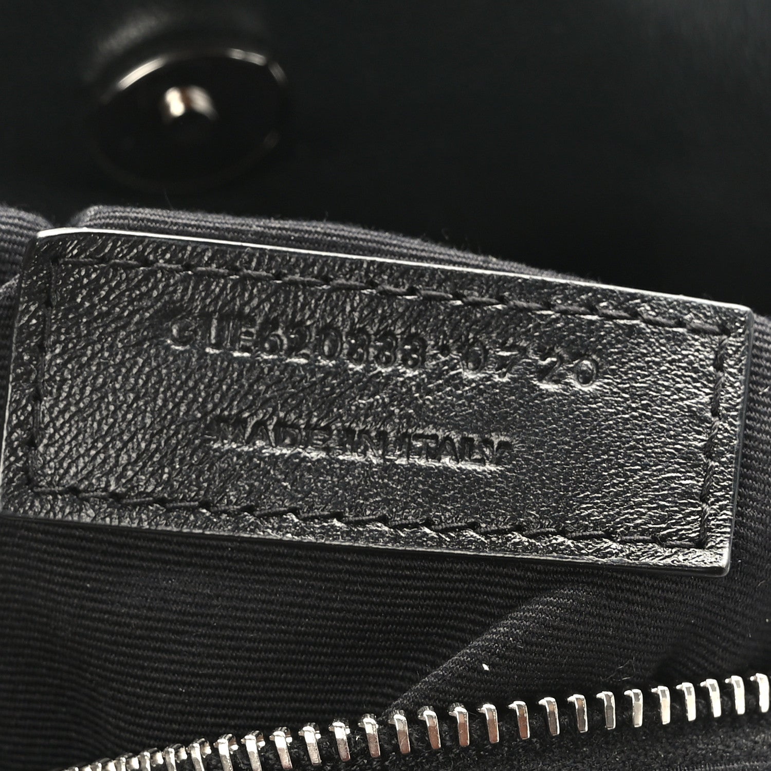Saint Laurent Lambskin Quilted Toy Loulou Puffer Monogram Chain Satchel Black 7 of 9