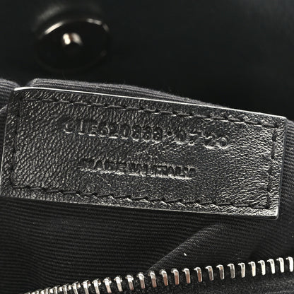 Saint Laurent Lambskin Quilted Toy Loulou Puffer Monogram Chain Satchel Black 7 of 9