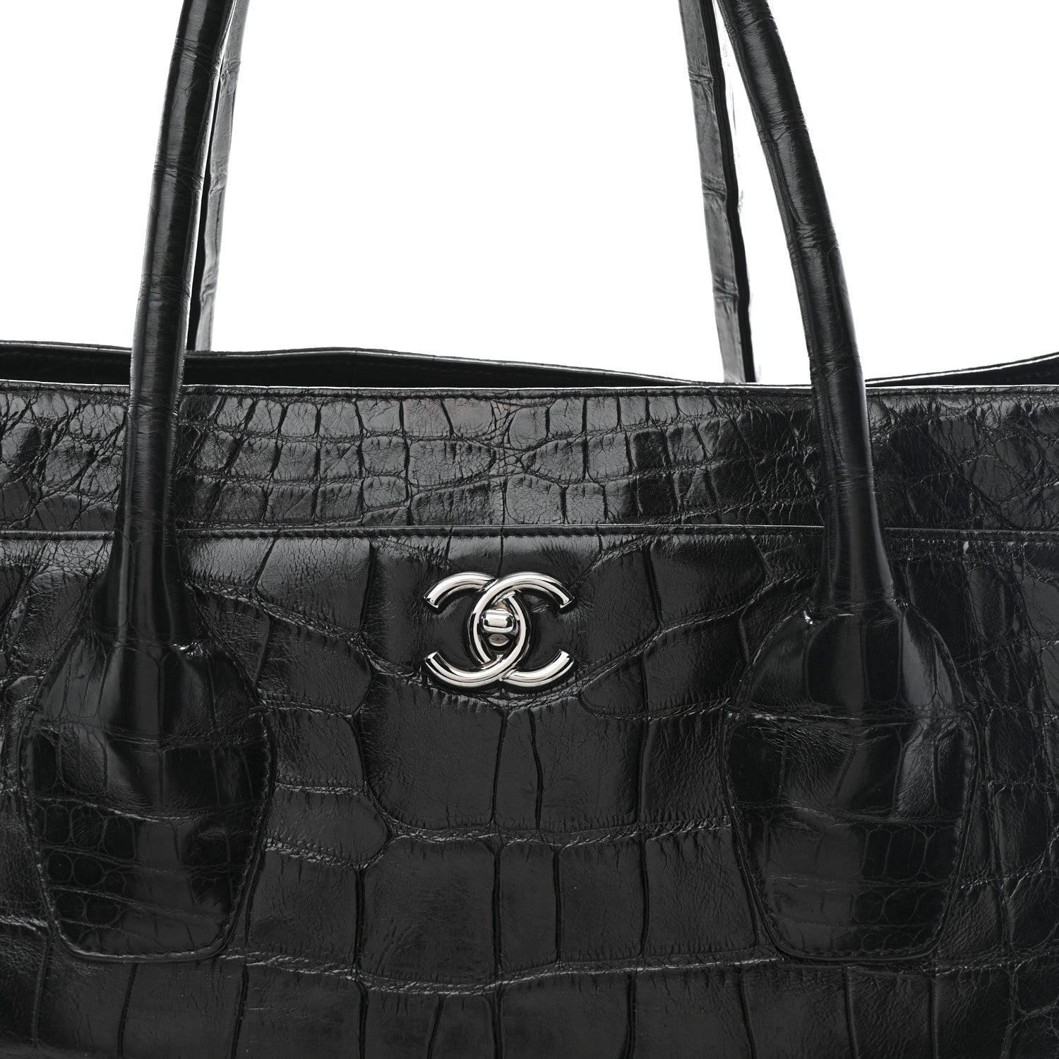 Chanel Alligator Executive Cerf Shopper Tote Black 9 of 11