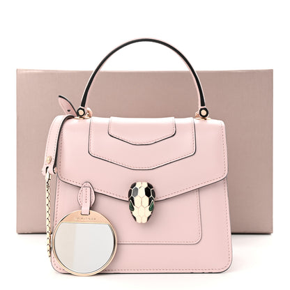 Bulgari Calfskin Serpenti Forever Top Handle Crystal Rose 12 of 12