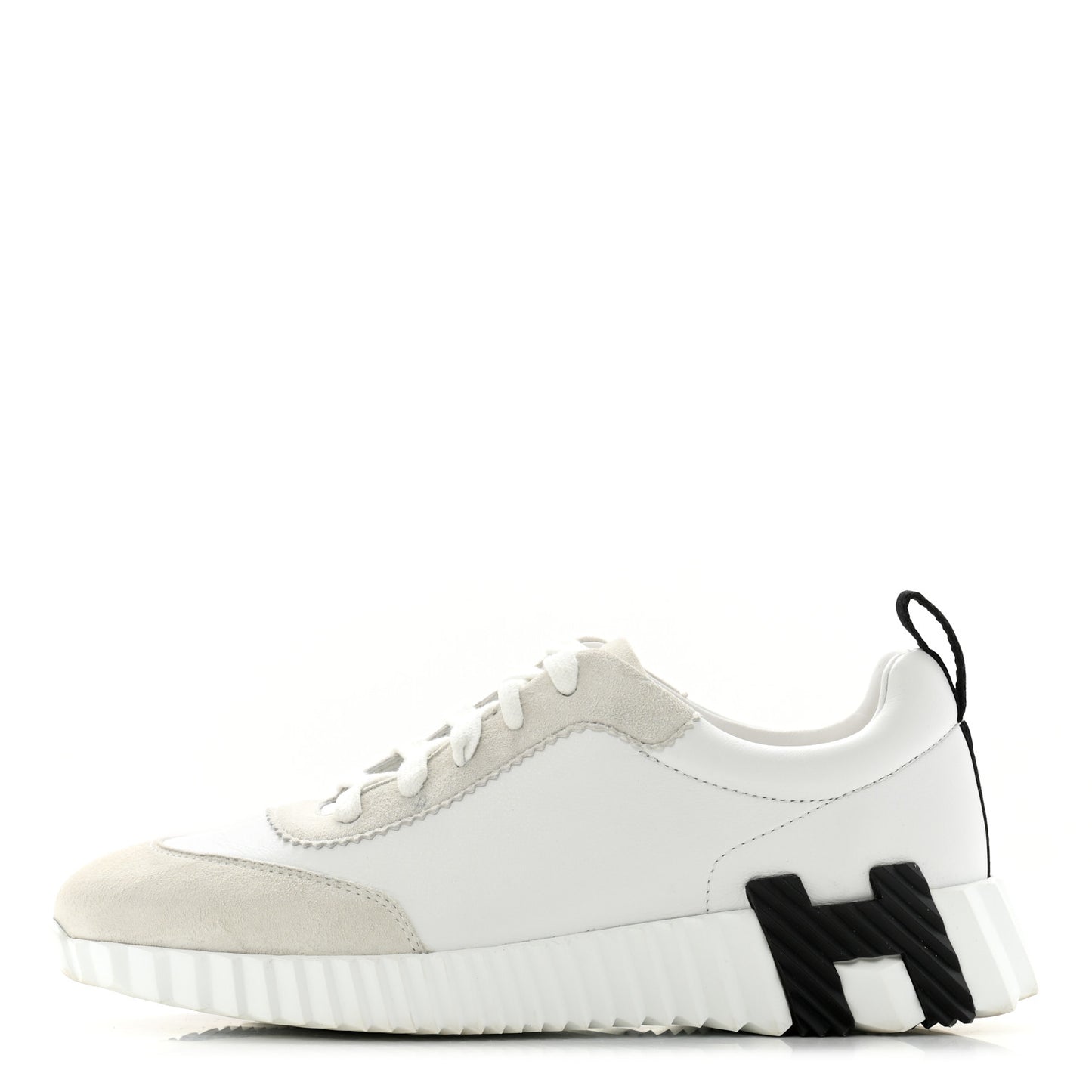 Goatskin Suede Goatskin Bouncing Sneakers 36.5 White Black