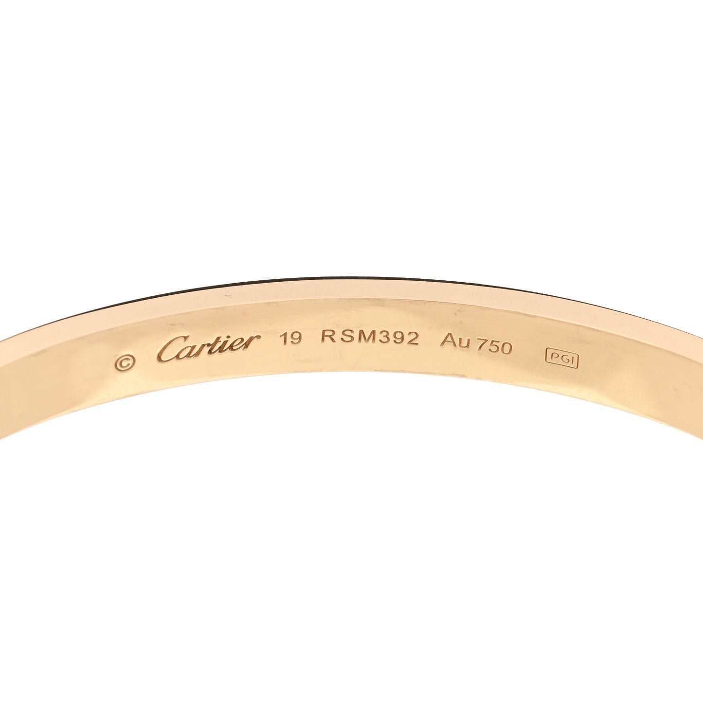 18K Yellow Gold LOVE Bracelet 19