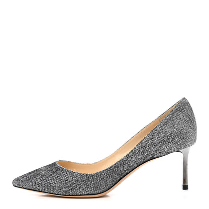 Jimmy Choo Glitter Fabric Romy 60 Pumps 37 Silver 1 of 9