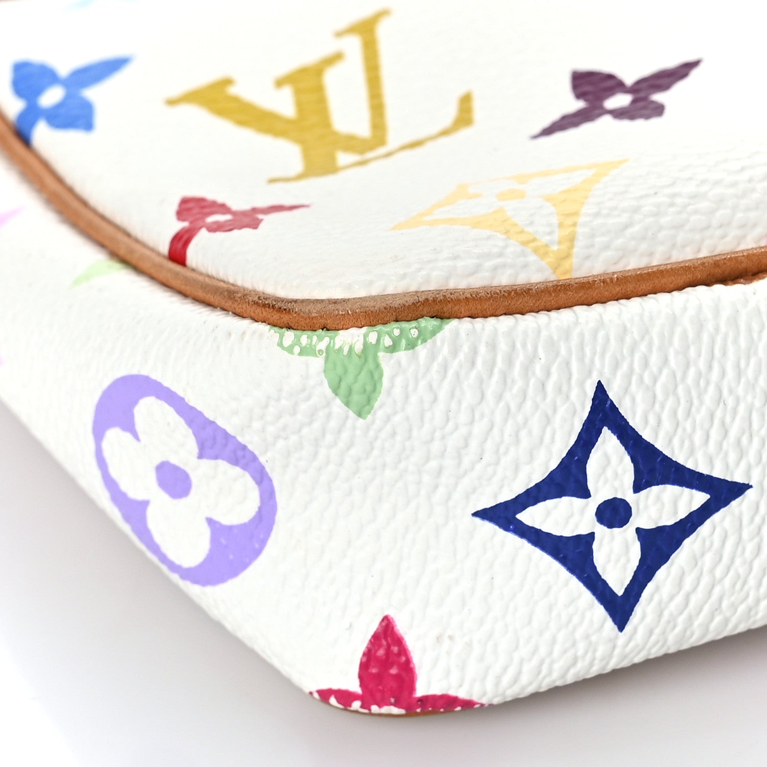 Louis Vuitton Monogram Multicolor Pochette Accessories White 9 of 10