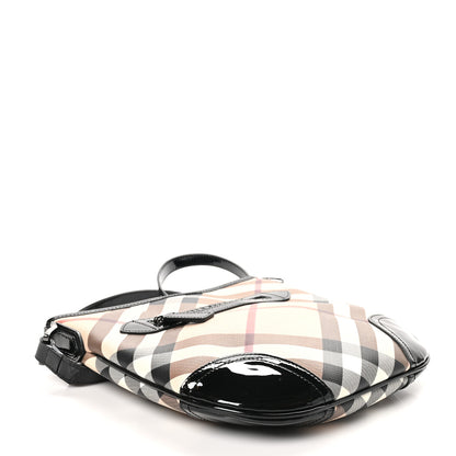 Burberry Patent Nova Check Dryden Crossbody Bag Black 4 of 10