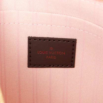 Louis Vuitton Damier Ebene Neverfull MM GM Pochette Rose Ballerine 6 of 7