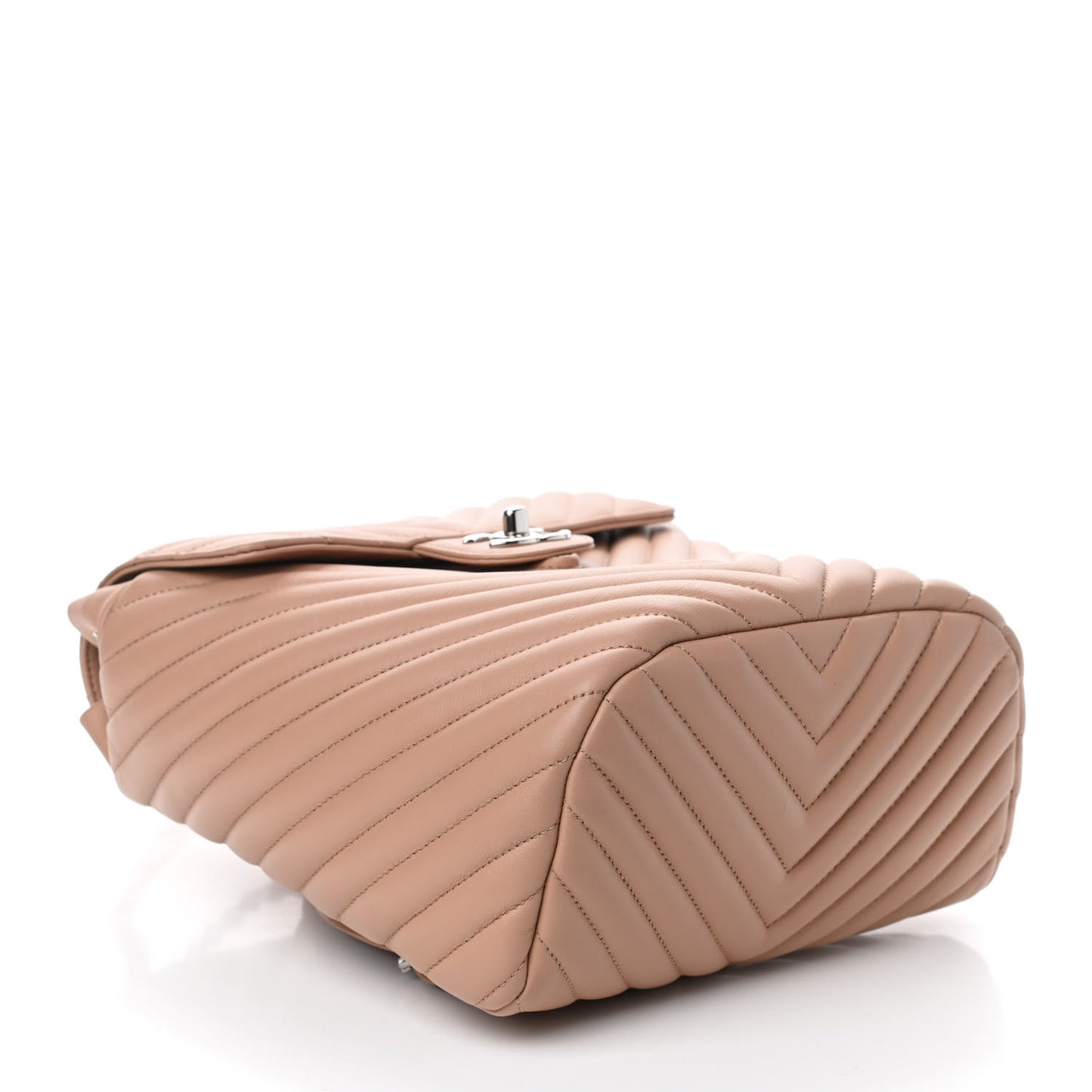Calfskin Chevron Quilted Small Urban Spirit Backpack Beige
