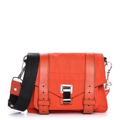 Proenza Schouler Nylon Calfskin PS1 Pouch Messenger Fire Red 1 of 7