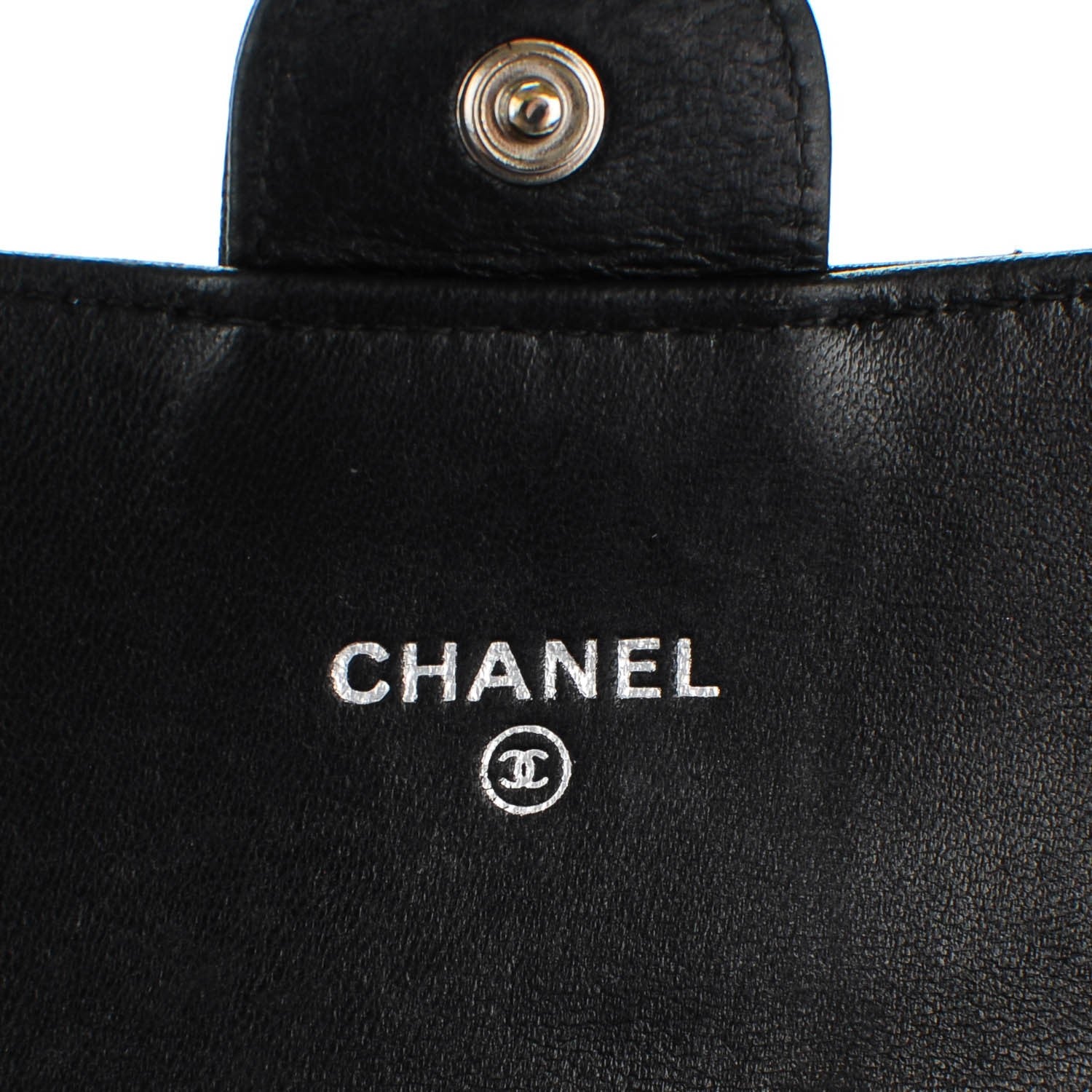 Chanel Lambskin Quilted Small Flap Wallet Black 6 of 8
