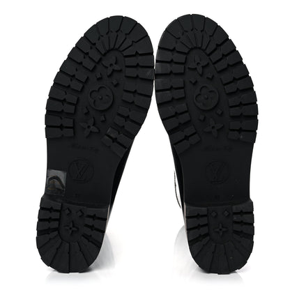 Louis Vuitton Rubber Embossed Monogram Drops Flat Half Boots 41 Black 5 of 8
