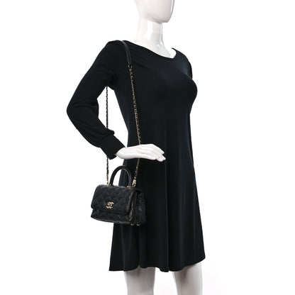 Chanel Caviar Quilted Extra Mini Coco Handle Flap Black 2 of 11