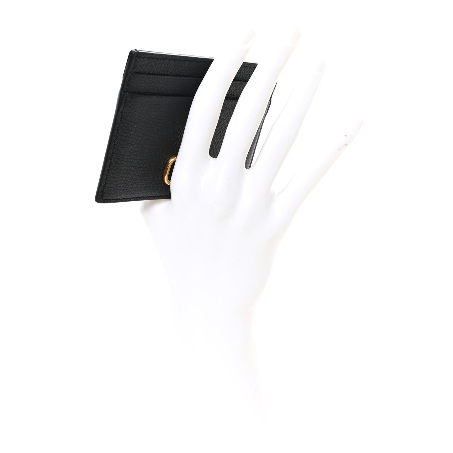 Calfskin Toile Iconographe Embossed Vlogo Card Holder Black