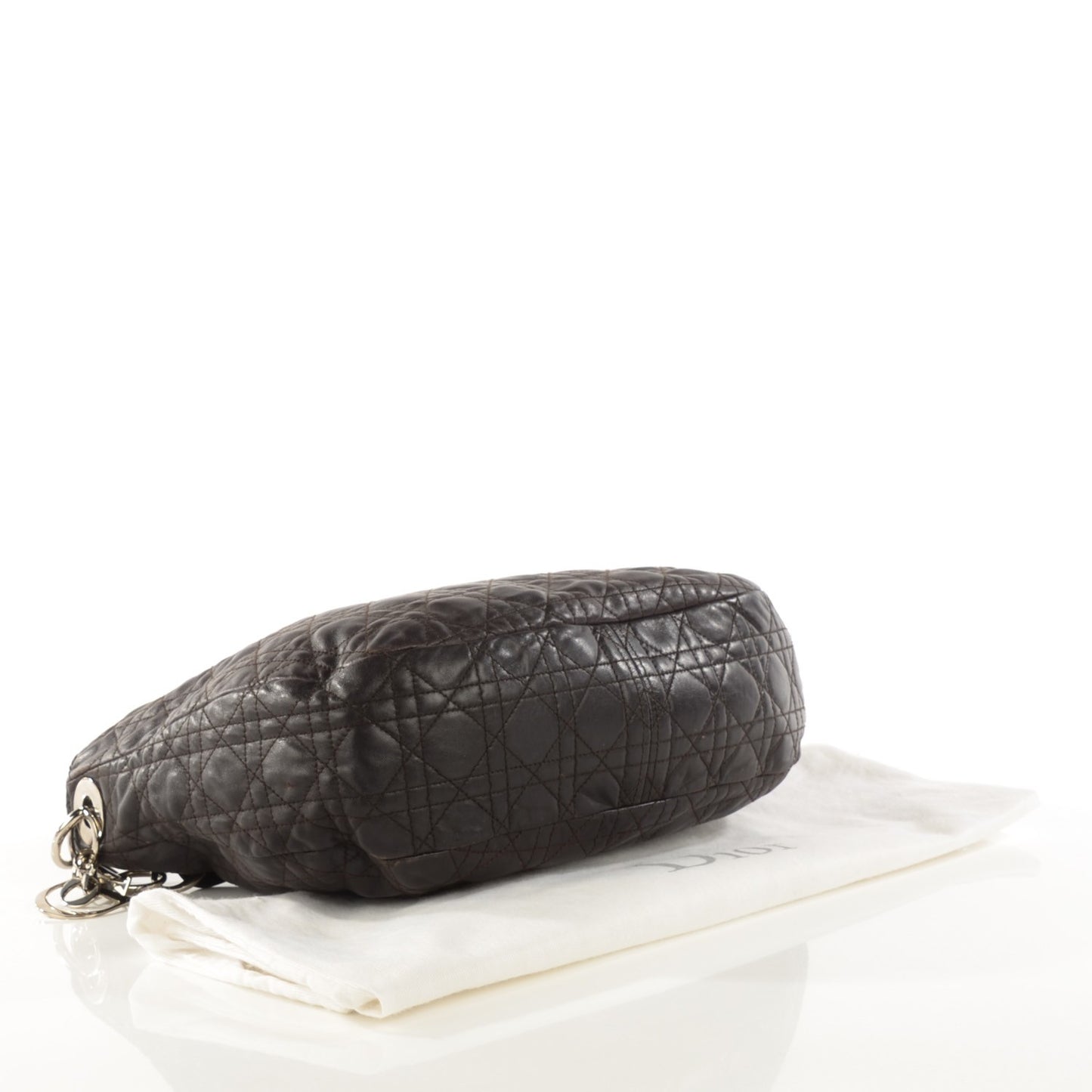Lambskin Cannage Large Dior Soft Hobo Brown