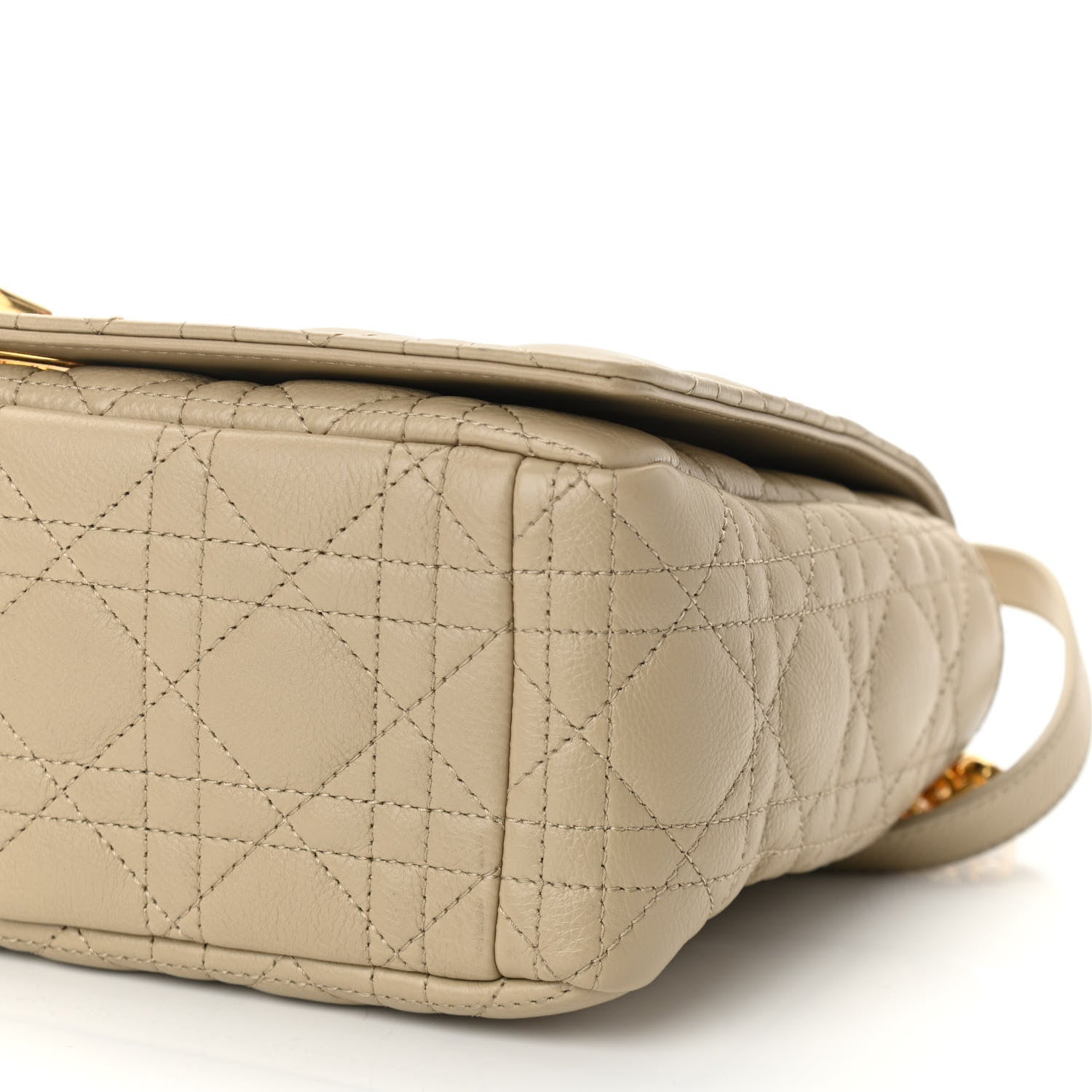 Christian Dior Supple Calfskin Cannage Large Caro Bag Beige 10 of 10